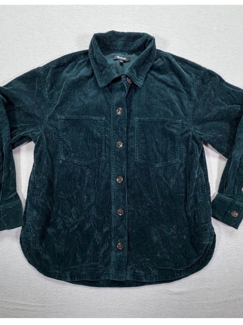 Madewell Deep Teal Corduroy Button-Up Jacket - Picture 3 of 10